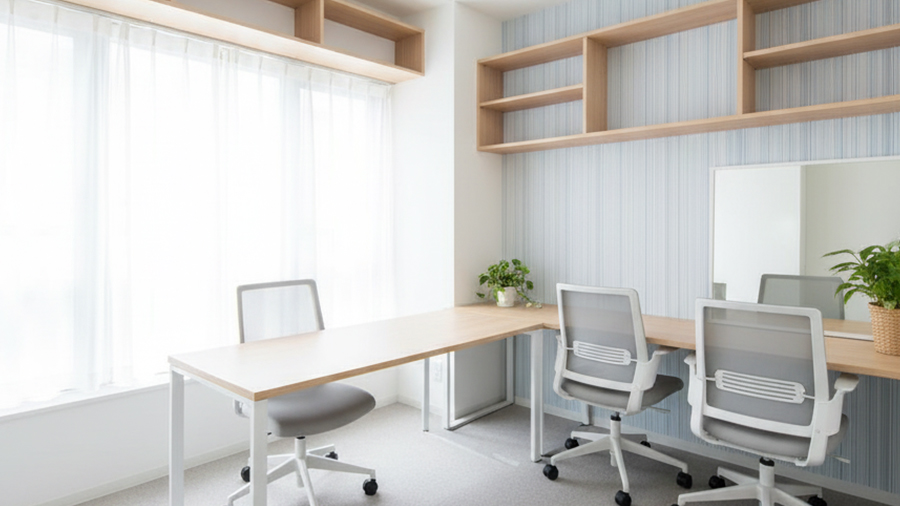 狭いオフィスを広く見せる！視覚効果を活かす色使いと家具の選び方